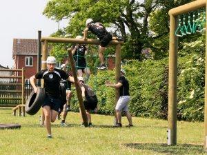 assault course in action