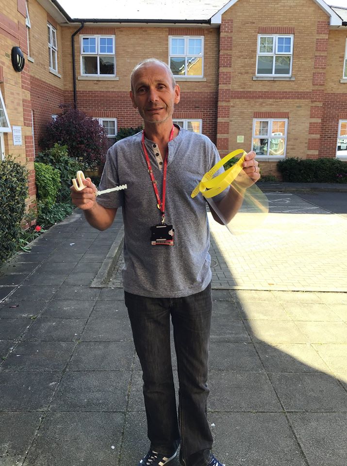 01 Alan Seeley delivering face masks to Glennfield Care Home