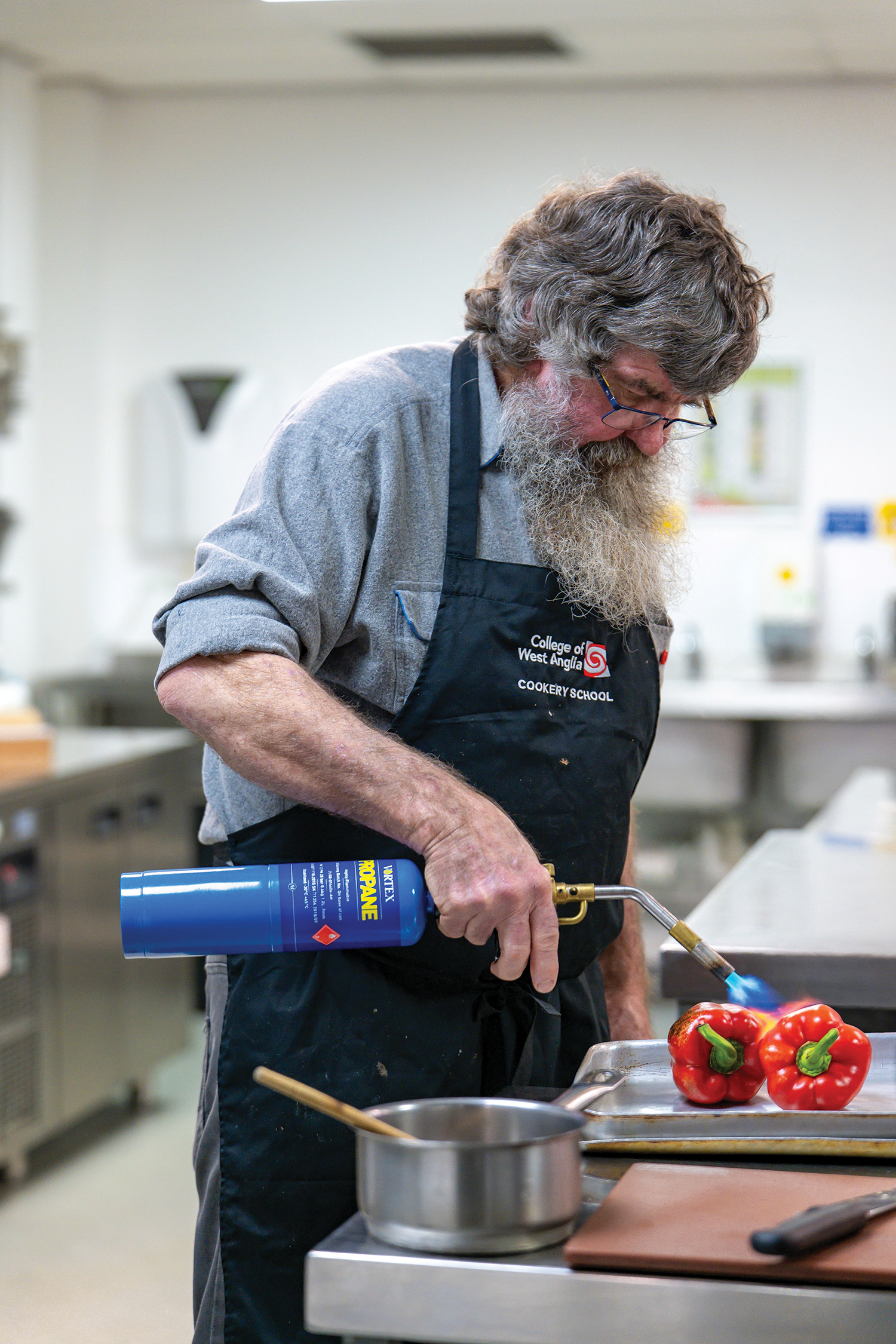 Adult male cooking